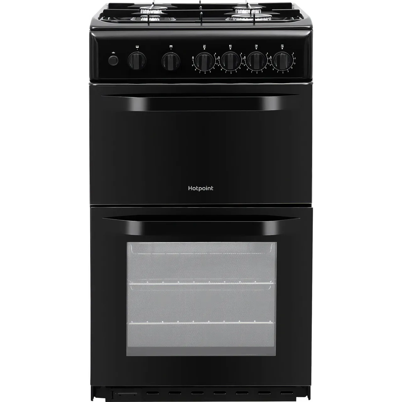 Hotpoint 50cm Freestanding Gas Cooker with Gas Grill - Black - A Rated