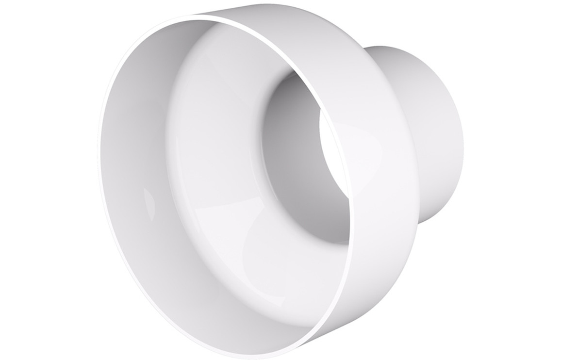 125mm to 100mm (5 - 4") Circular Reducer - White