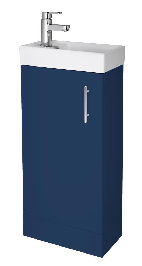 Skaros Floorstanding Unit & Basin - Satin Blue