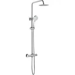 Vela Thermostatic Bar Mixer w/Riser & Overhead Kit