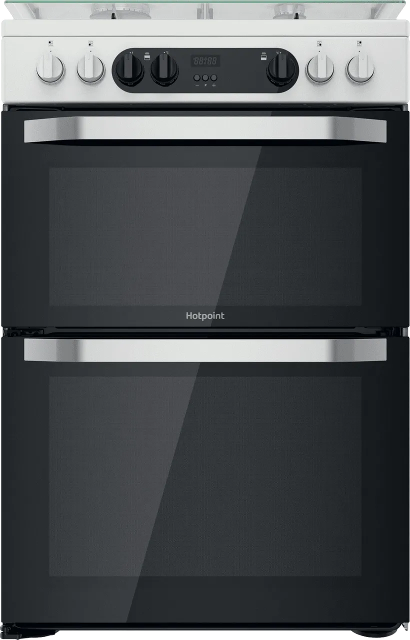 Hotpoint HDM67G9C2CW/UK Double Dual Fuel Cooker - White