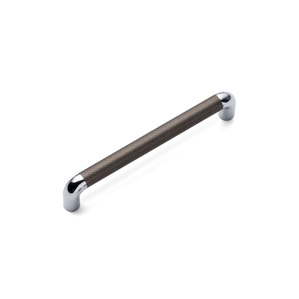LANY KNURLED, D Handle, 160mm Centres, Antique Copper / Chrome