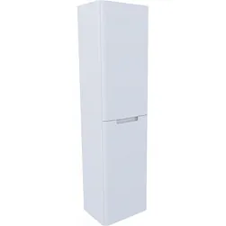 MONZA GLOSS WHITE 400MM WALL HUNG TALLBOY STORAGE CABINET