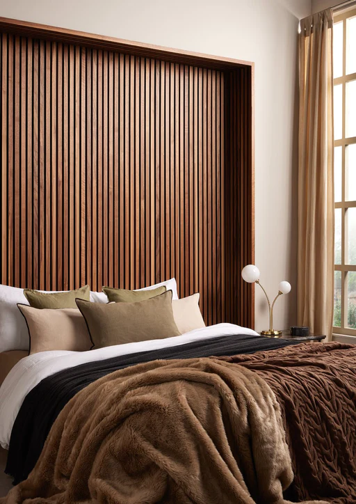 Akupanel Dark Walnut Acoustic Wood Slat Panels