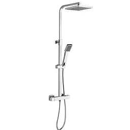 Fresssh Crystal Dual Outlet Shower Set Square