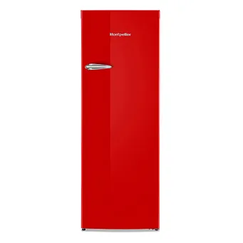  Montpellier MAB341R Retro Fridge with Icebox in Red