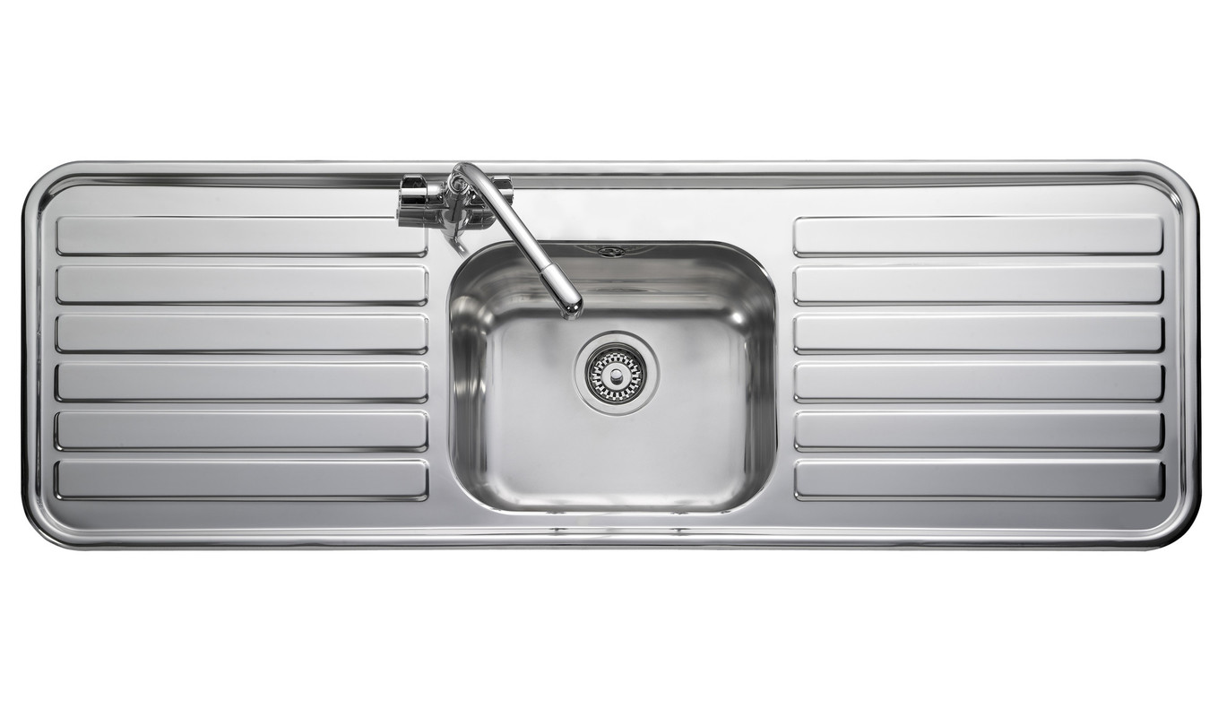 Luxe Stainless Steel Inset Sink 1 bowl Polished