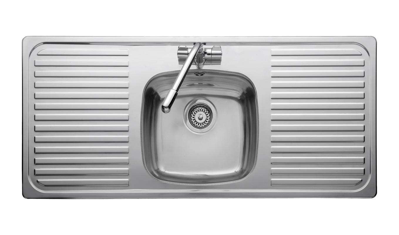 Linear Stainless Steel Inset Sink 1 bowl Polished