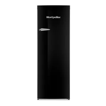 Montpellier MAB341K Retro Fridge with Icebox in Black